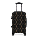 ThatXpression Fashion Designer Black and Tan Travel Cabin Suitcase
