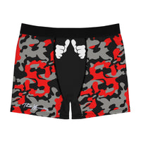 ThatXpression Fashion Big Fist Black Red Camo Collection Men's Boxer Briefs N502X