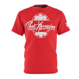 ThatXpression Fashion Train Hard & Takeover Gear Red Unisex T-Shirt CT73N