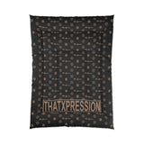 ThatXpression Fashion Designer Arial Black and Tan Comforter
