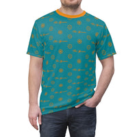 ThatXpression Elegance Men's Orange Teal S12 Designer T-Shirt