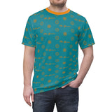 ThatXpression Elegance Men's Orange Teal S12 Designer T-Shirt