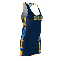 ThatXpression Fashion San Diego Home Team Camo Racerback Jersey Dress