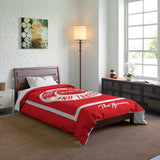 Train Hard And Takeover Affirmation Sports Gym Fitness Red(CF2) Comforter