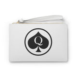 Queen Of Spades Collection White Clutch Bag