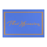 ThatXpression Fashion Script Designer Royal and Tan Area Rugs