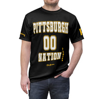 ThatXpression's Pittsburgh Nation Period Sports Themed Black Yellow Unisex T-shirt