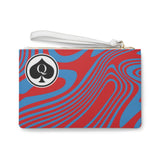 Queen Of Spades Collection Red Teal Clutch Bag