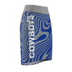 ThatXpression Cowboys Themed Fan Fitted Pencil Skirt 1YZF2