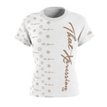 ThatXpression Fashion's Elegance Collection White and Tan Jekyll Women's T-Shirt