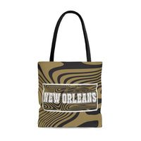 ThatXpression Gym Fit Multi Use New Orleans Themed Swirl Black Gold Tote bag