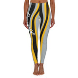 ThatXpression Fashion Black Yellow Savage Themed Spandex Leggings