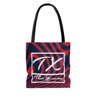 ThatXpression Gym Fit Multi Use New England Themed Swirl Navy Red Tote bag
