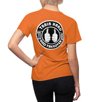 ThatXpression Fashion Train Hard Badge Orange Women's T-Shirt-RL