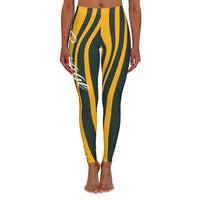 ThatXpression Fashion Green Gold Savage Themed Spandex Leggings-RL2