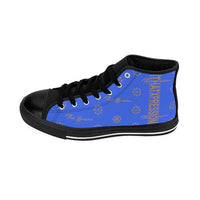ThatXpression Fashion's Elegance Collection Royal and Tan Women's High-top Sneakers
