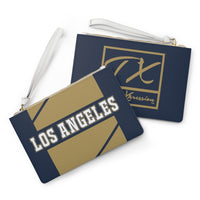 ThatXpression Fashion's Elegance Collection Navy & Gold Los Angeles Designer Clutch Bag