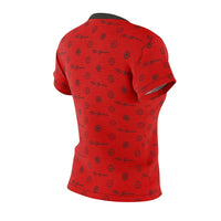 ThatXpression Elegance Women's Red Pewter S12 Designer T-Shirt