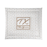 ThatXpression Fashion TX Designer White and Tan Comforter