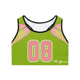 ThatXpression's Pink and Green Ai8 Sports Bra