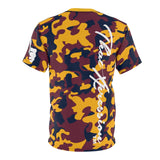 ThatXpression Fashion Navy Wine Gold Ultimate Camo Themed Unisex T-shirt XZ3T