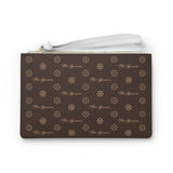 ThatXpression Fashion's TX8 Elegance Collection Brown and Tan Designer Clutch Bag