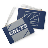 ThatXpression Fashion's Elegance Collection Blue & Gray Colts Designer Clutch Bag