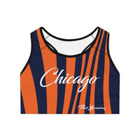 ThatXpression Chicago Striped Sports Bra
