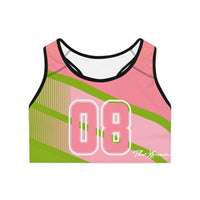ThatXpression's Pink and Green Ai10 Sports Bra