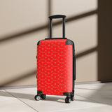 ThatXpression Fashion Designer Red and Tan Travel Cabin Suitcase