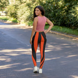ThatXpression Fashion Black Orange Savage Themed Spandex Leggings-RL2