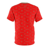 ThatXpression Fashion's Elegance Collection Red and Tan TX Boxed Shirt