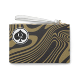 Queen Of Spades Collection Black Gold Clutch Bag