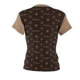 ThatXpression Fashion's Elegance Collection 2-Tone Brown and Tan Women's T-Shirt