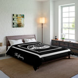 Train Hard And Takeover Affirmation Sports Gym Fitness Black(CF2) Comforter