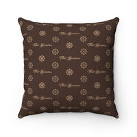 ThatXpression Fashion TX Brown and Tan Designer Square Pillow Case