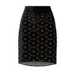 ThatXpression Fashion's Elegance Collection Black and Tan Pencil Skirt