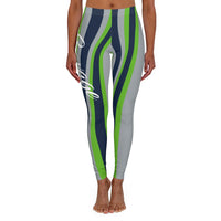 ThatXpression Fashion Navy Green Savage Themed Spandex Leggings-RL2