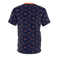 ThatXpression Elegance Men's Navy Orange S12 Designer T-Shirt