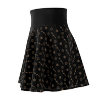 ThatXpression Fashion's Elegance Collection Black and Tan Skater Skirt