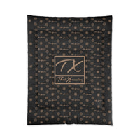 ThatXpression Fashion Designer TX Black and Tan Comforter