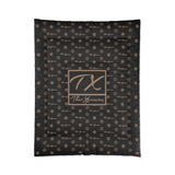 ThatXpression Fashion Designer TX Black and Tan Comforter