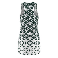 ThatXpression Fashion B2S Green White Designer Tunic Racerback Dress