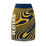 ThatXpression Rams Navy Gold Themed Fan Fitted Pencil Skirt 5TMP1
