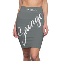 ThatXpression Fashion Gray Savage Women's Pencil Skirt 1YZF2