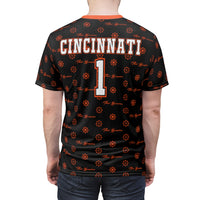 ThatXpression Elegance Men's Cincinnati Black Orange S13 Designer T-Shirt