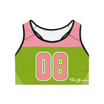 ThatXpression's Pink and Green Ai1 Sports Bra