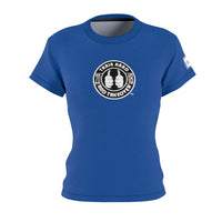 ThatXpression Fashion Train Hard Badge Blue Women's T-Shirt-RL