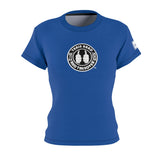 ThatXpression Fashion Train Hard Badge Blue Women's T-Shirt-RL
