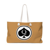 Queen Of Spades Stylish Tan Weekender Bag